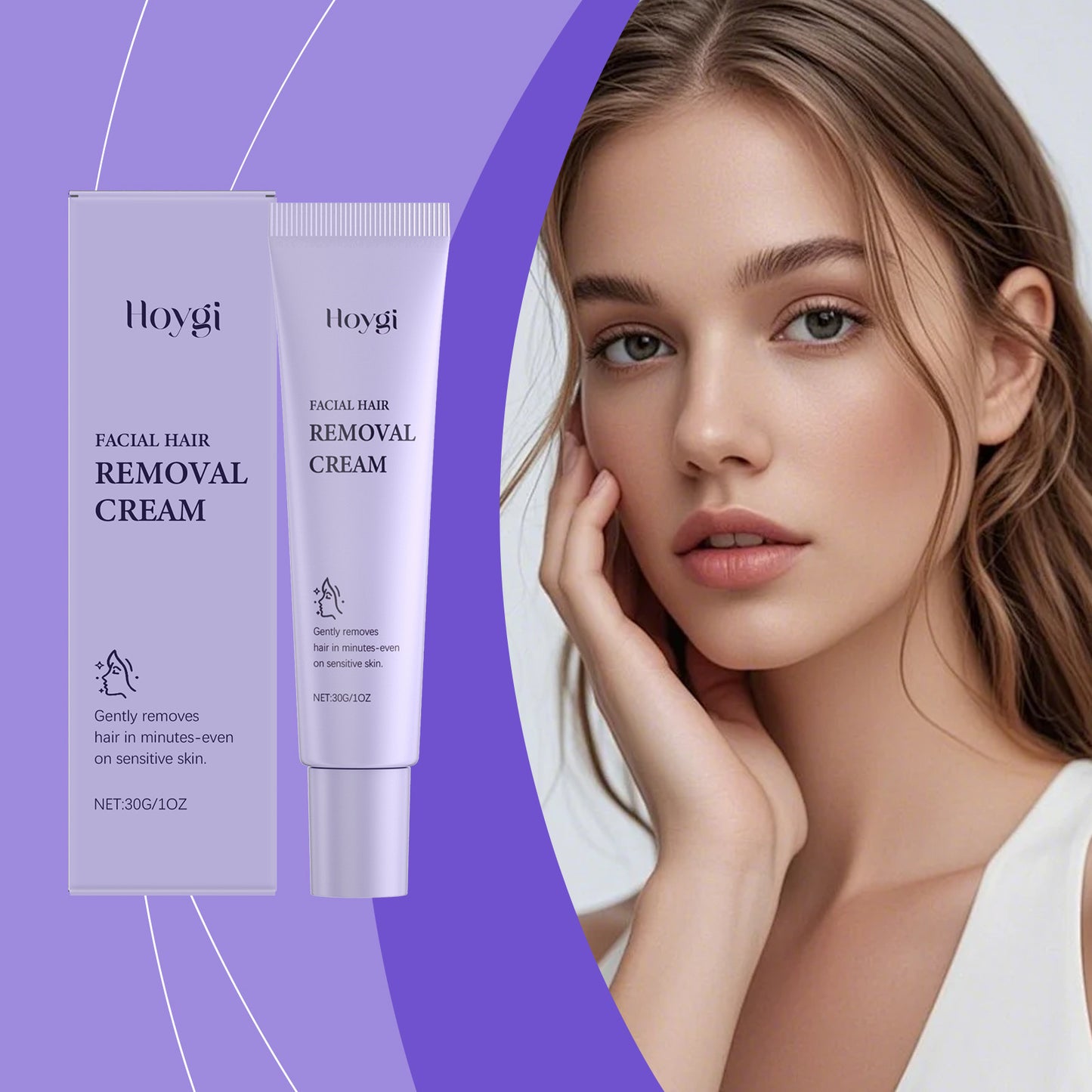 Crema Depilatoria Facial Hidratante con Karité y Centella Asiática