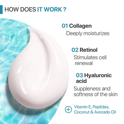Crema Facial Nownoon con Colágeno, Retinol y Ácido Hialurónico