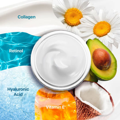Crema Facial Nownoon con Colágeno, Retinol y Ácido Hialurónico