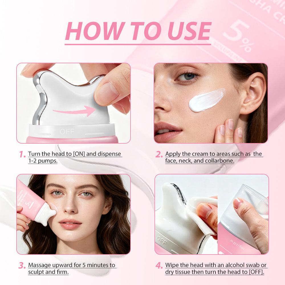 Crema Facial y para Cuello con Colágeno de Salmón para Masaje Gua Sha