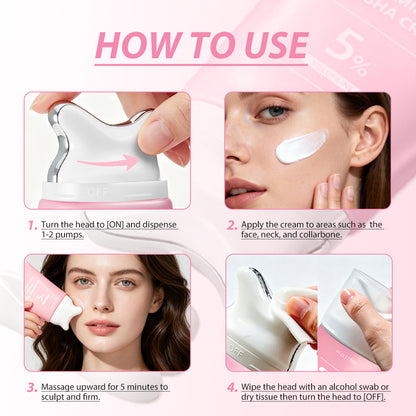 Crema Facial y para Cuello con Colágeno de Salmón para Masaje Gua Sha