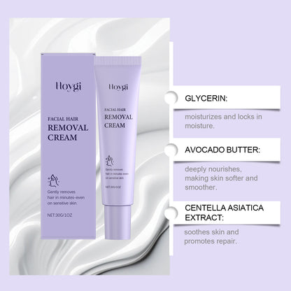 Crema Depilatoria Facial Hidratante con Karité y Centella Asiática