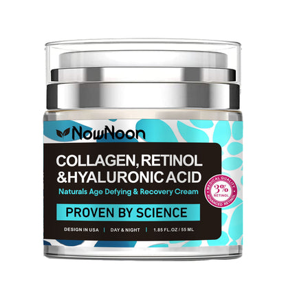 Crema Facial Nownoon con Colágeno, Retinol y Ácido Hialurónico